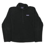 PATAGONIA Womens Black Plain Pullover Round Neck Basic Knit S Fleece Jumper