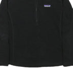 PATAGONIA Womens Black Plain Pullover Round Neck Basic Knit S Fleece Jumper
