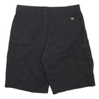 DICKIES Mens Black Cargo Shorts Size L W36 Workwear Cotton Blend