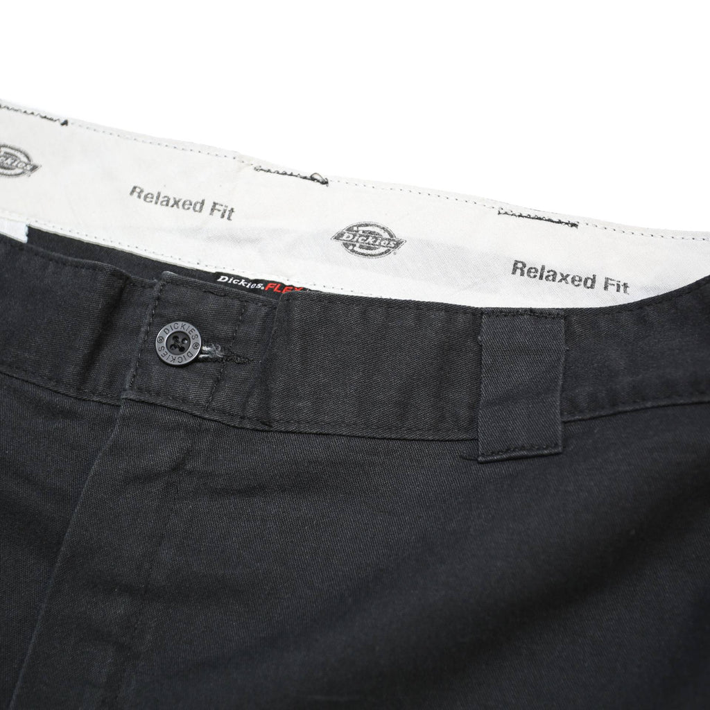 DICKIES Mens Black Cargo Shorts Size L W36 Workwear Cotton Blend