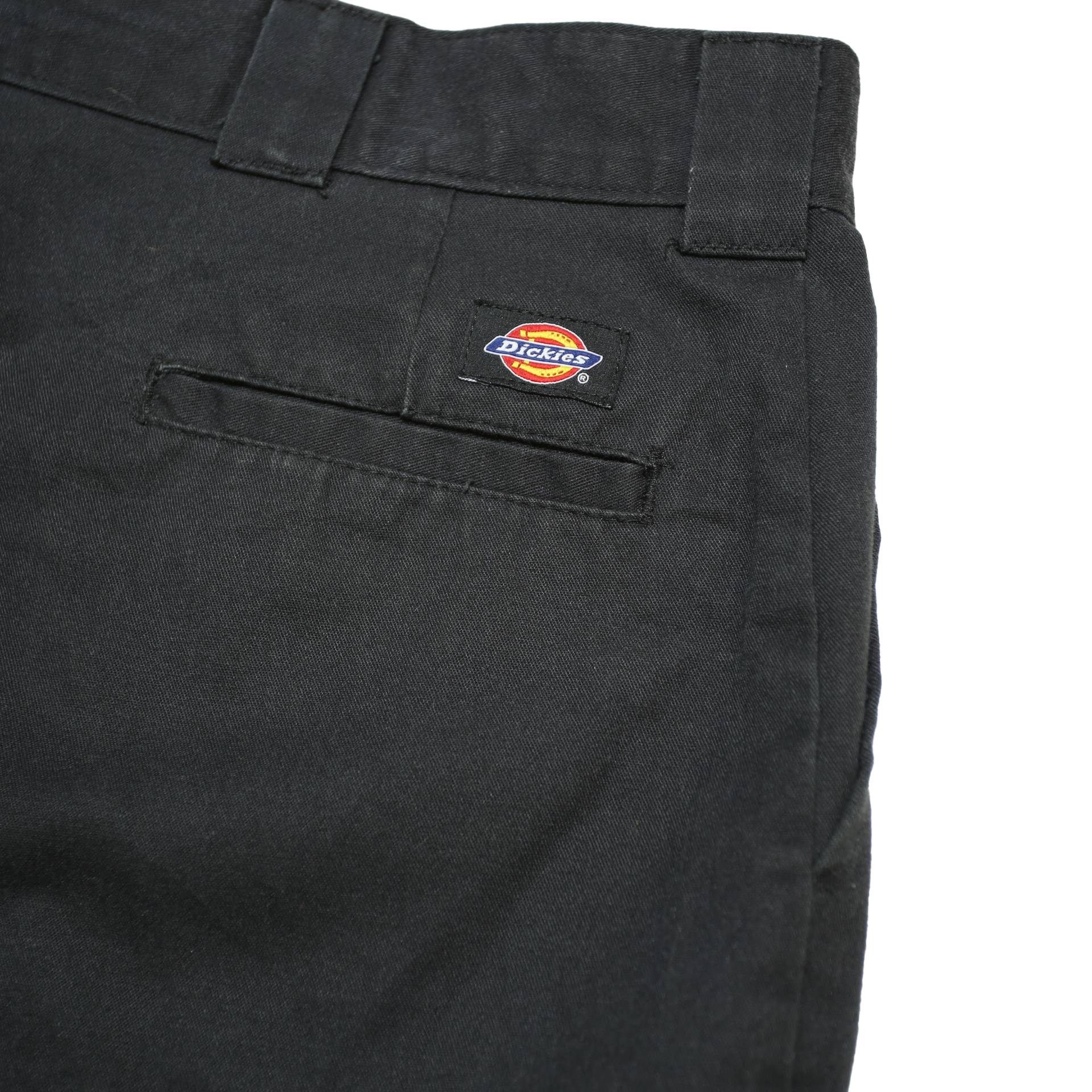DICKIES Mens Black Cargo Shorts Size L W36 Workwear Cotton Blend