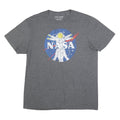 FIFTHSUN Mens Grey NASA Graphic T-Shirt L Short Sleeve Crew Neck Cotton Blend