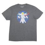FIFTHSUN Mens Grey NASA Graphic T-Shirt L Short Sleeve Crew Neck Cotton Blend