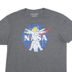 FIFTHSUN Mens Grey NASA Graphic T-Shirt L Short Sleeve Crew Neck Cotton Blend