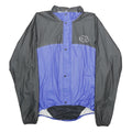 LOFFLER Mens Black & Blue Jacket XL Woven Plain Zip Athletic