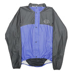LOFFLER Mens Black & Blue Jacket XL Woven Plain Zip Athletic
