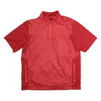 NIKE Mens Red 1/4 Zip L Polyester Sports Sweatshirt