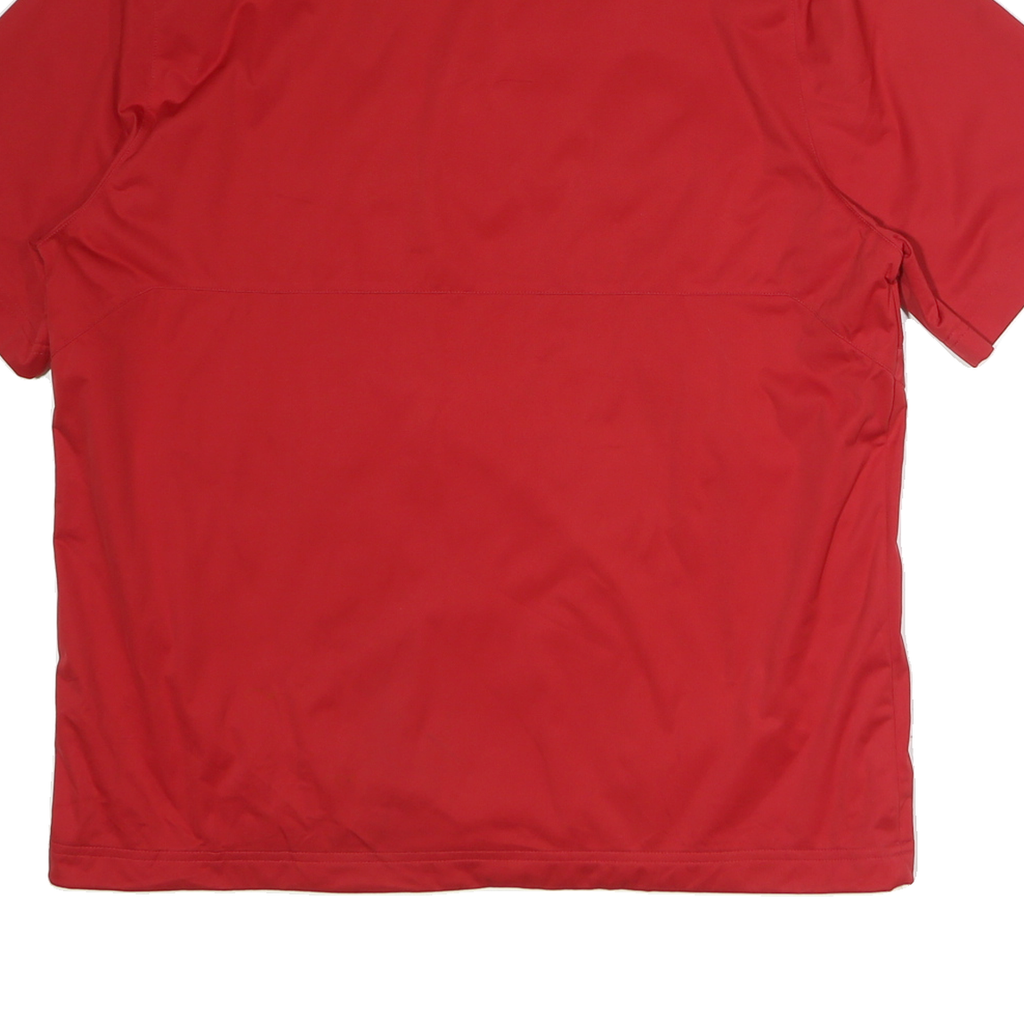 NIKE Mens Red 1/4 Zip L Polyester Sports Sweatshirt