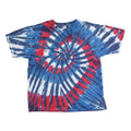 SUNDOG Mens Blue & Red Tie Dye T-Shirt XL Short Sleeve Crew Neck Classic Cotton