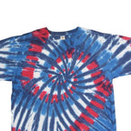 SUNDOG Mens Blue & Red Tie Dye T-Shirt XL Short Sleeve Crew Neck Classic Cotton