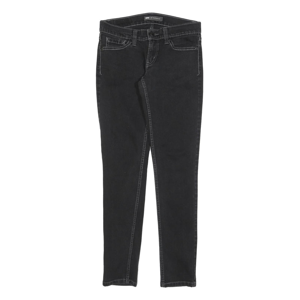 LEVI'S 524 Womens Jeans Black Slim Skinny Denim W30 L30 Stylish Stretch