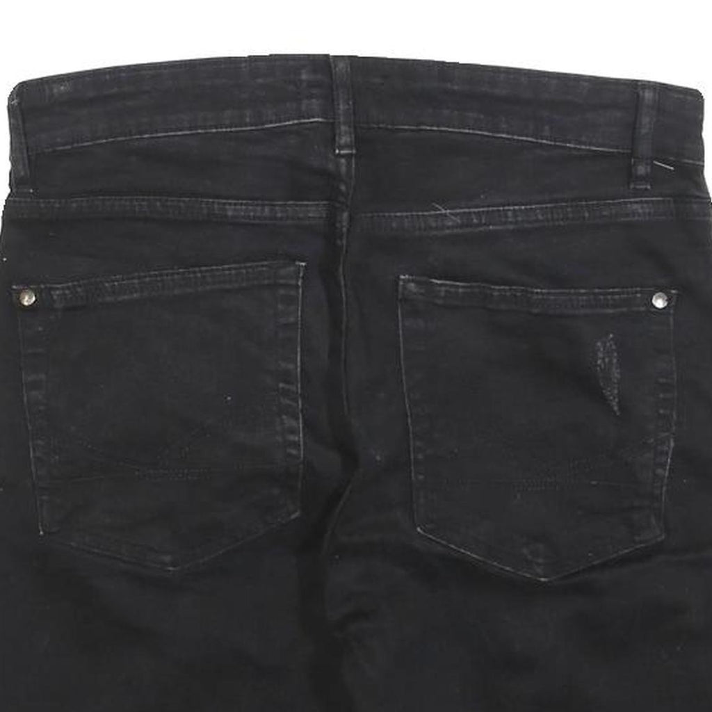 FIRETRAP Mens Black Casual Denim Distressed Shorts M W30 Cotton Blend