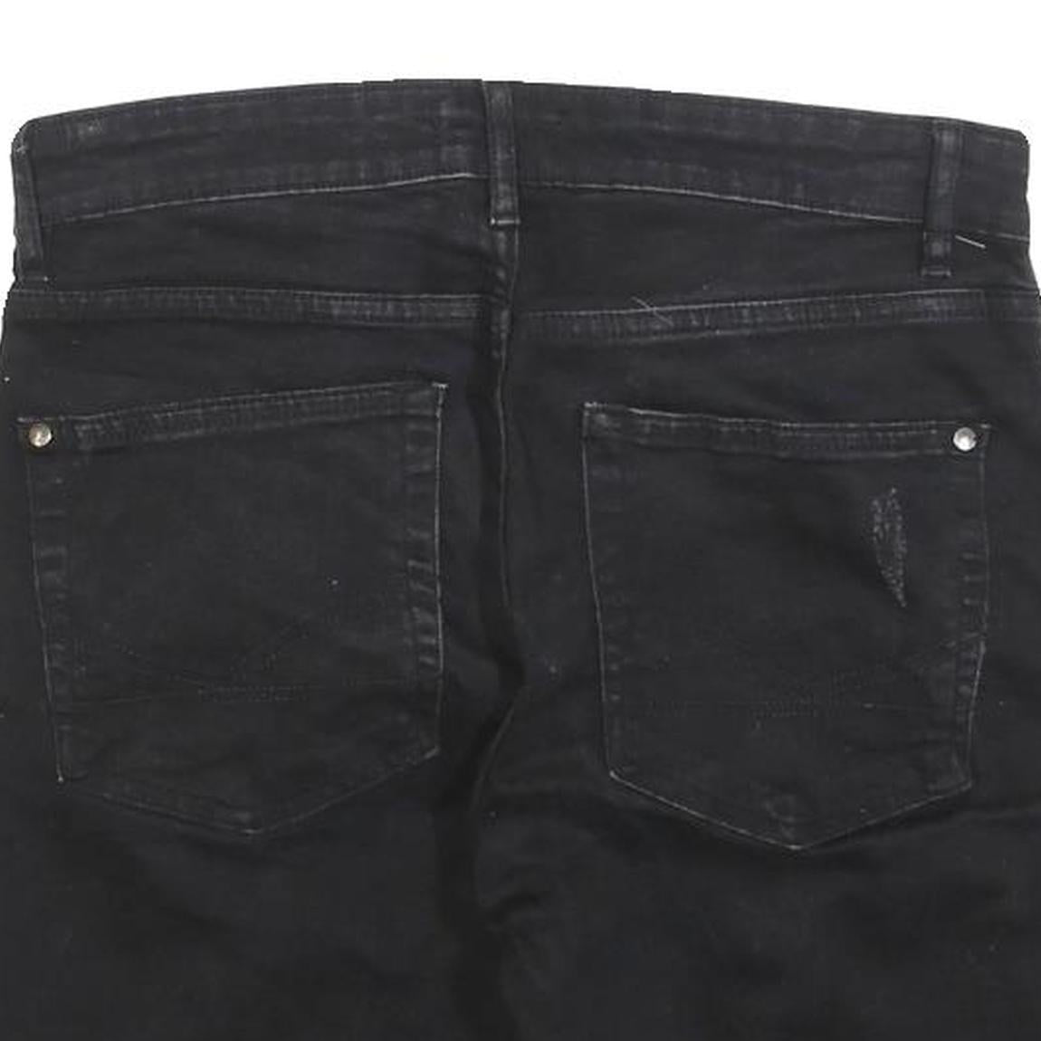 FIRETRAP Mens Black Casual Denim Distressed Shorts M W30 Cotton Blend