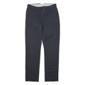 REISS Mens Cotton Black Regular Fit Straight Leg Trousers W30 L30 Smart Casual