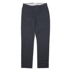 REISS Mens Cotton Black Regular Fit Straight Leg Trousers W30 L30 Smart Casual