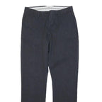 REISS Mens Cotton Black Regular Fit Straight Leg Trousers W30 L30 Smart Casual