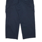 DICKIES Mens Cotton Blend Navy Relaxed Straight Cargo Trousers W38 L27 Workwear