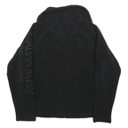 CALVIN KLEIN PERFORMANCE Womens Black Plain Jumper Full Zip Basic Knit M Jacket