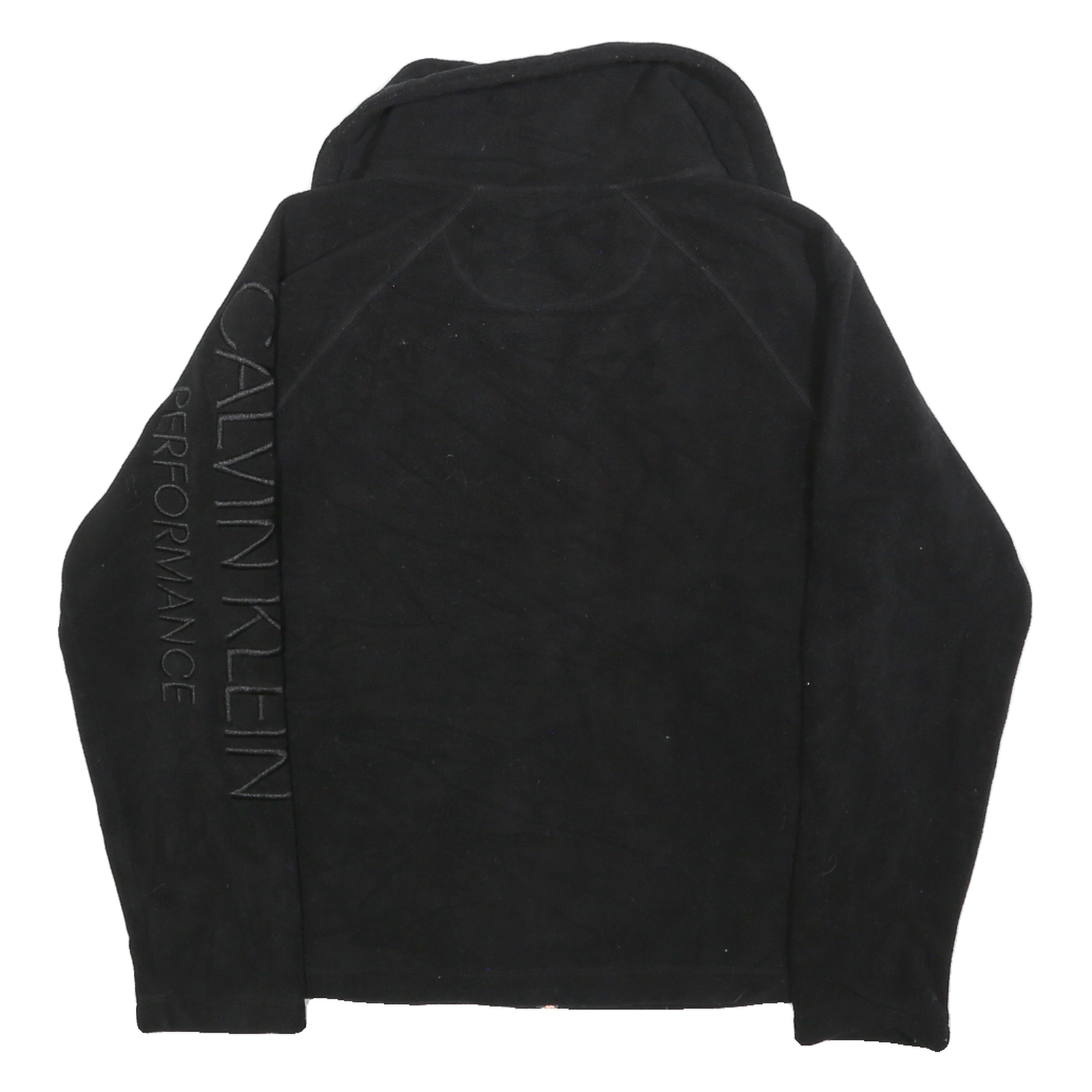 CALVIN KLEIN PERFORMANCE Womens Black Plain Jumper Full Zip Basic Knit M Jacket