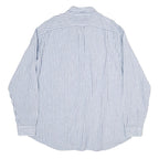 NAUTICA Mens Blue Striped Cotton Shirt XL Button Down Casual Classic