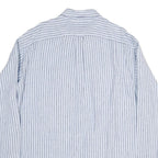 NAUTICA Mens Blue Striped Cotton Shirt XL Button Down Casual Classic