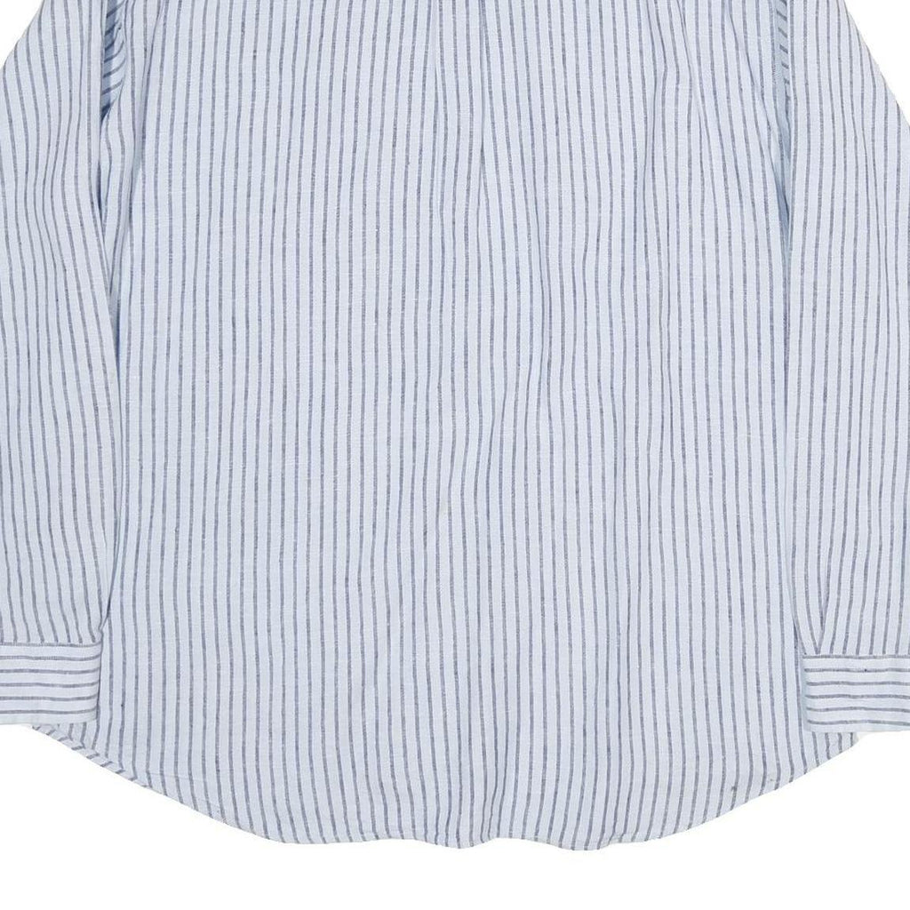 NAUTICA Mens Blue Striped Cotton Shirt XL Button Down Casual Classic