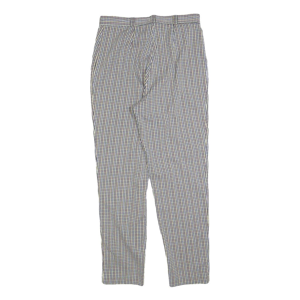 CITY LIFE Womens Regular Fit Checked Trousers W30 L30 Polyester Blend Zip