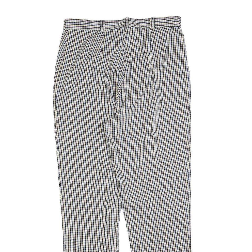 CITY LIFE Womens Regular Fit Checked Trousers W30 L30 Polyester Blend Zip
