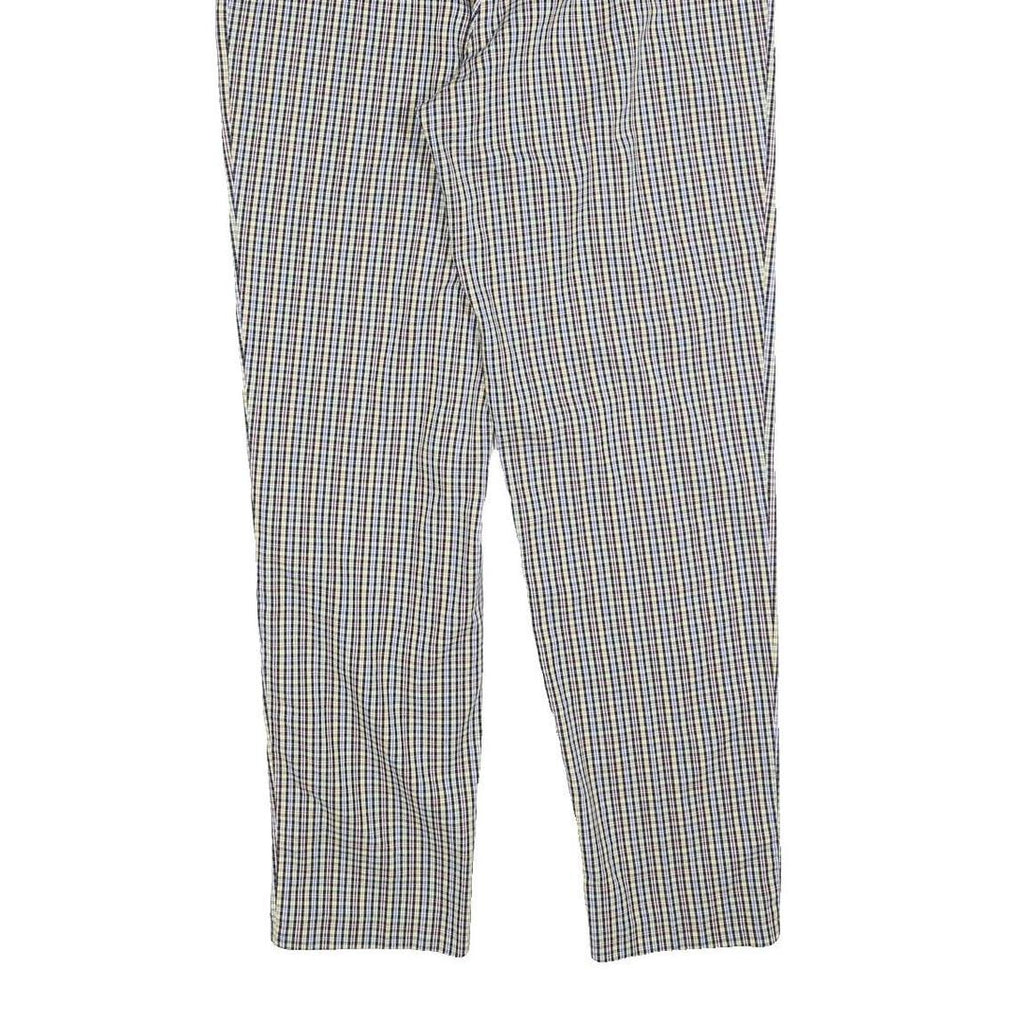 CITY LIFE Womens Regular Fit Checked Trousers W30 L30 Polyester Blend Zip