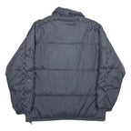 KAPPA Mens Navy Blue Jacket L Zip Puffer Lightweight Logo Tape Sport Casual