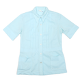 WHITE SISTER Womens Light Blue Basic Shirt Short Sleeve Point Collar M Summer