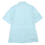 WHITE SISTER Womens Light Blue Basic Shirt Short Sleeve Point Collar M Summer