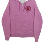 NIKE Womens Purple Pullover Hoodie L Cotton Blend Zip Up Casual Sweatshirt