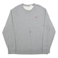 LEVI'S Mens Grey Crew Neck Cotton Blend Pullover XL Long Sleeve Sweatshirt