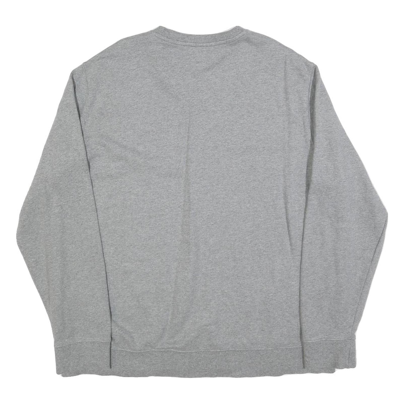 LEVI'S Mens Grey Crew Neck Cotton Blend Pullover XL Long Sleeve Sweatshirt