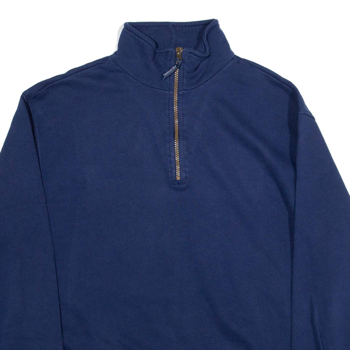 SWITCHER Mens Sweatshirt Blue 1/4 Zip L
