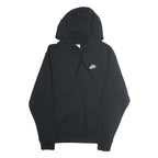 NIKE Mens Black Hoodie S Cotton Pullover Classic Logo Casual