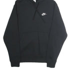 NIKE Mens Black Hoodie S Cotton Pullover Classic Logo Casual