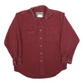 FIELD & STREAM Mens Maroon Cotton Blend Shirt L Casual Workwear Button Pocket