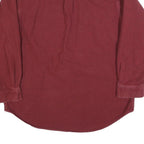 FIELD & STREAM Mens Maroon Cotton Blend Shirt L Casual Workwear Button Pocket
