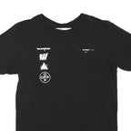 OFF-WHITE Mens Black Graphic T-Shirt M Short Sleeve Crew Neck Designer Cotton