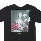 OFF-WHITE Mens Black Graphic T-Shirt M Short Sleeve Crew Neck Designer Cotton