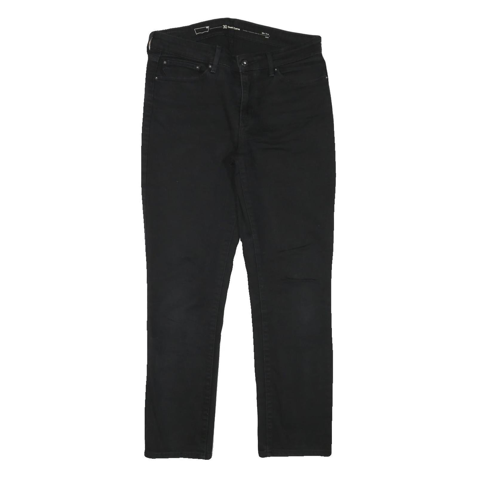 LEVI'S Womens Black Slim Skinny Denim Jeans Cotton Blend W30 L27 Stylish