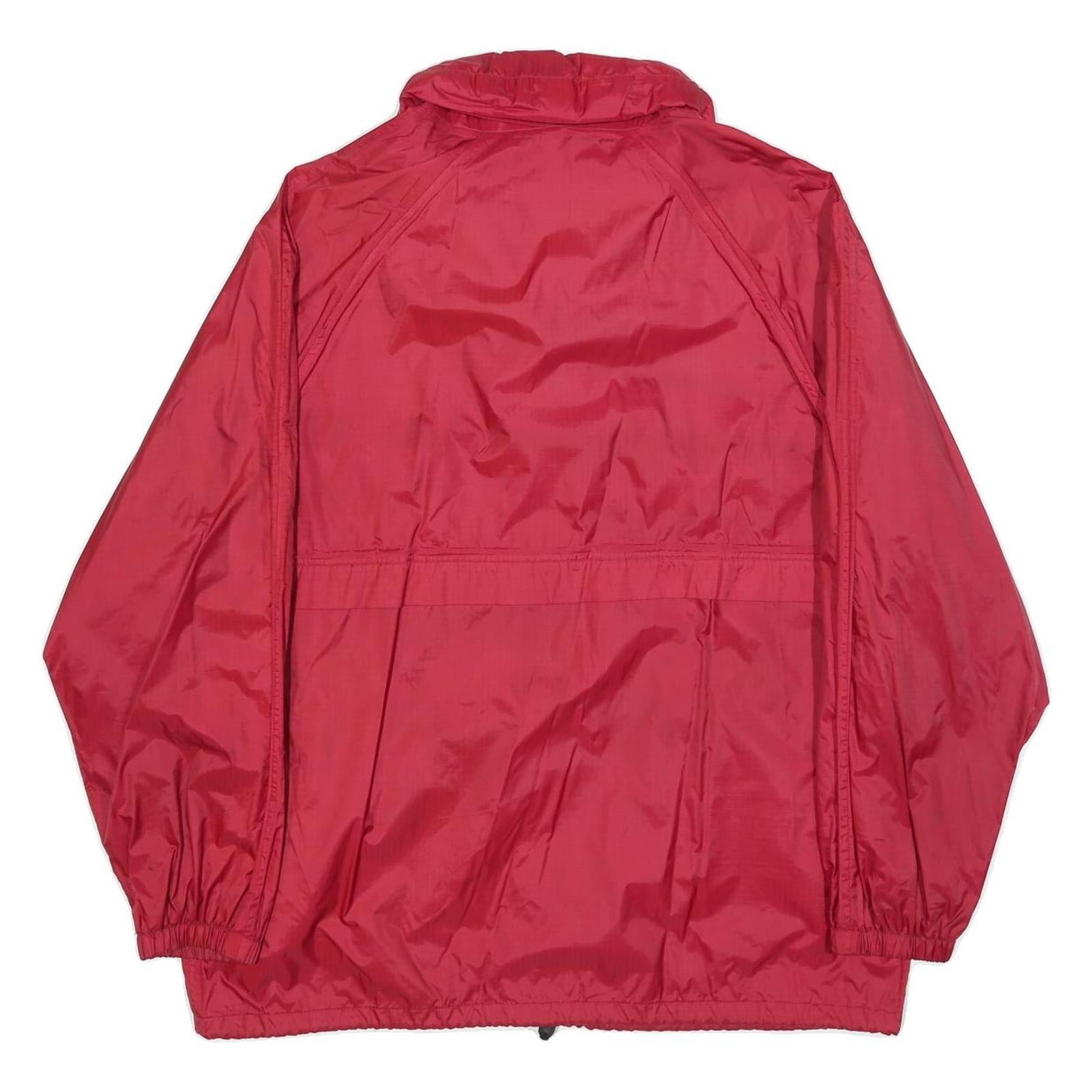 SORRY Mens Red Jacket L Polyester Blend Plain Zip Casual Lightweight