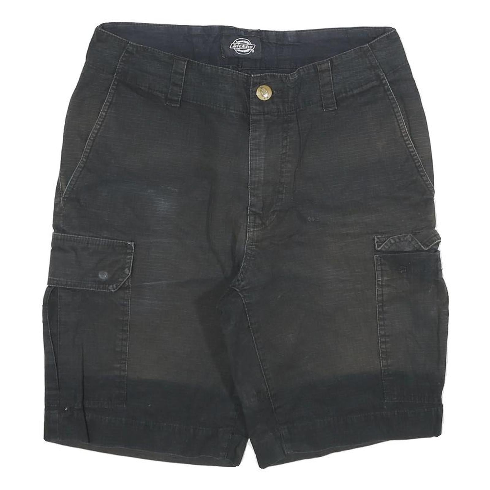 DICKIES Mens Shorts Black Cargo L W30 Workwear Casual Cotton Blend