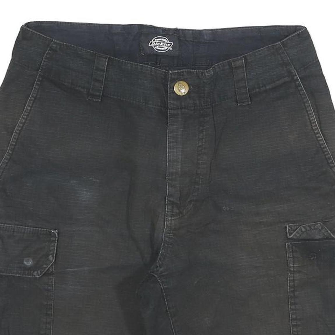 DICKIES Mens Shorts Black Cargo L W30 Workwear Casual Cotton Blend