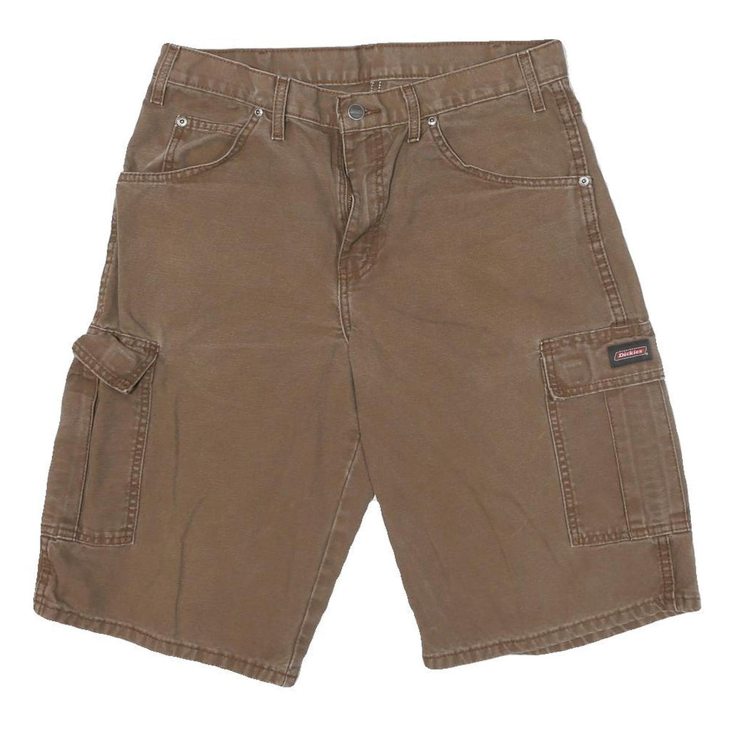 DICKIES Mens Shorts Brown Cargo Casual L W32 Workwear Cotton Blend