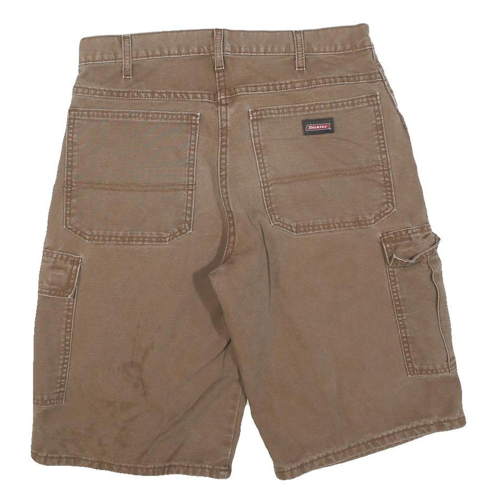 DICKIES Mens Shorts Brown Cargo Casual L W32 Workwear Cotton Blend