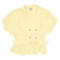 YESSICA Womens Blouse Yellow Collared 90s Viscose L