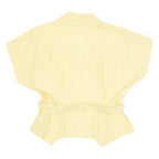 YESSICA Womens Blouse Yellow Collared 90s Viscose L